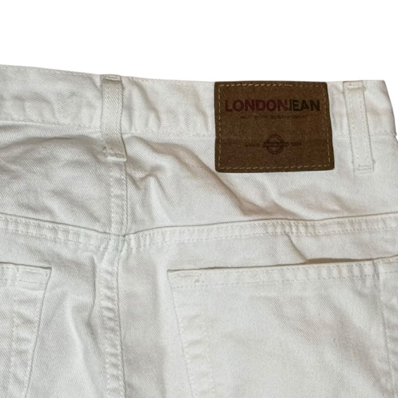 VTG Y2k London Jean/ Victoria Secret White Cotton Mom Jeans StraightLeg Denim 10 - Picture 12 of 13
